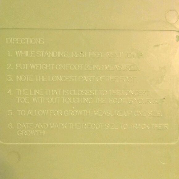 Squatchi A Bigfoot Sizer For Little Feet Neon Green Plastic Child's Foot Sizer - Picture 5 of 5